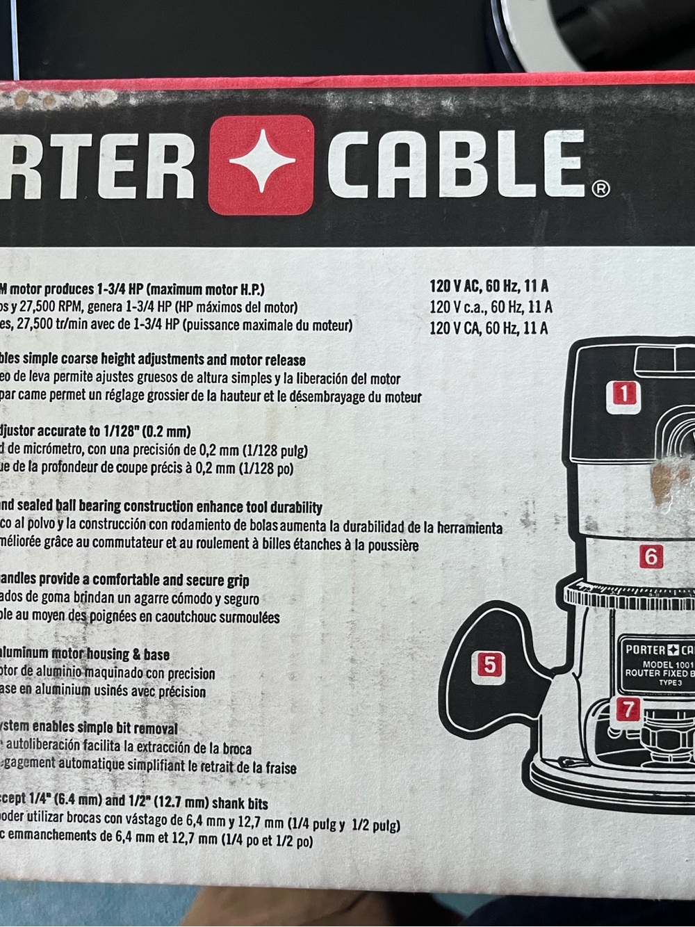 Porter-Cable Router New in Box - Picture 3 of 5